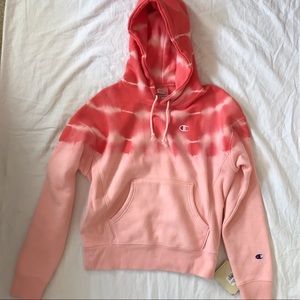 Pink Tie Dye Champion Sweatshirt